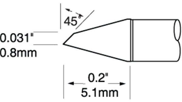 Juotoskärki UFTC Kavio, mikro 5.1mm 0.8mm