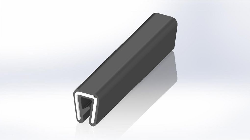 Black EPDM Edge Protection, 20m