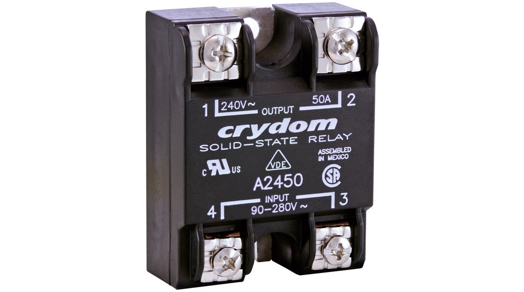 Halfgeleider-relais, Series 1, 1NO, 25A, 280V, Schroefaansluiting