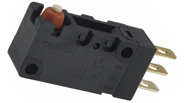 Micro Switch D2VW, 100mA, 1CO, 1.96N, Pin Plunger