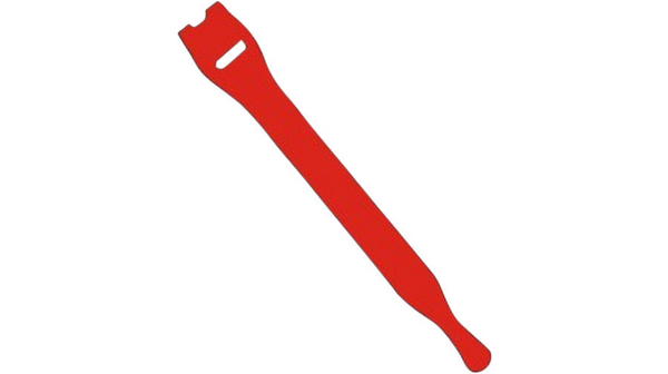 Hook and Loop Cable Tie 200 x 13mm Fabric / Polyamide Red