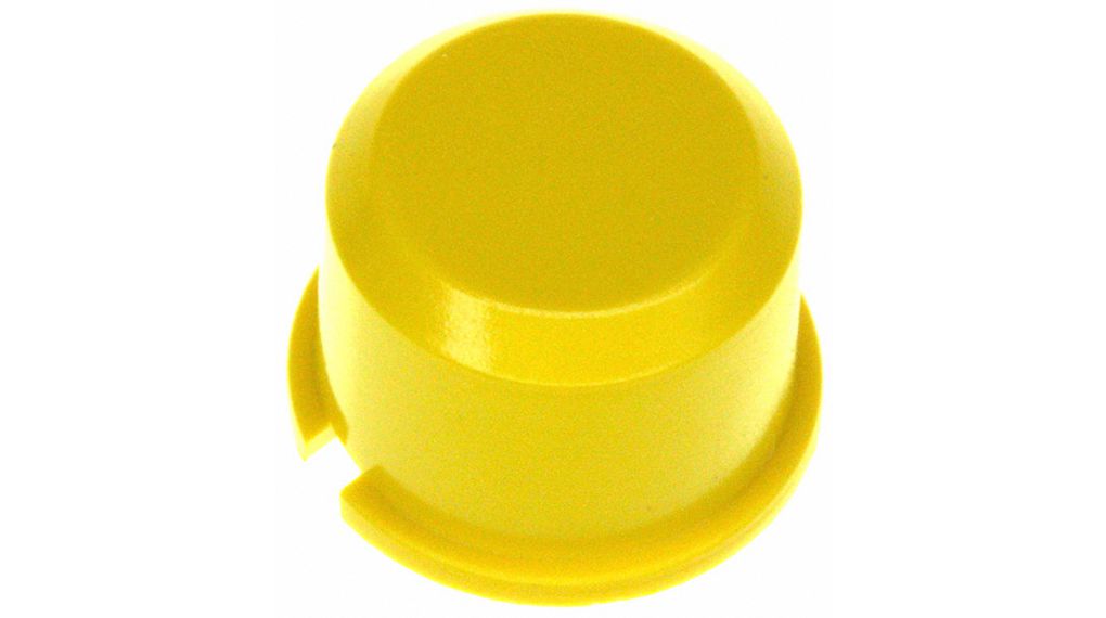 Schalterkappe Rund 9.6mm Gelb Kunststoff