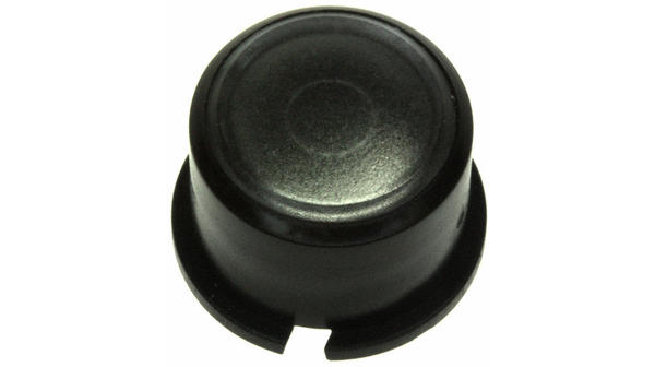 Schalterkappe Rund 9.6mm Schwarz / Transparent Kunststoff