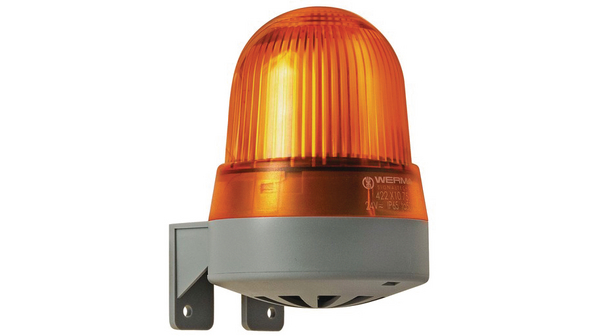 Signalleuchte mit Schallgeber Xenon-Lampe 423 Gelb Durchgehend / Pulston 24VAC / DC 92dBA IP65 Oberflächenmontage