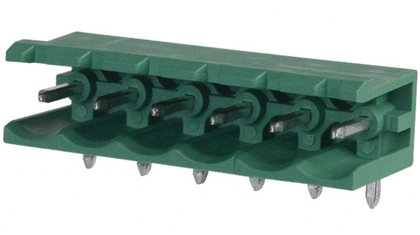 Stiftleiste 90°, Rechter Winkel, 12A, 320V, Raster - 5.08mm, Pole - 6