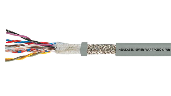 Kabel voor trekveren Polyurethaan 10x 0.25mm² Afgeschermd 100m