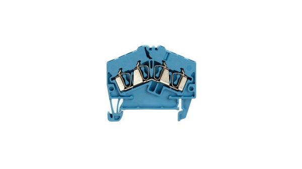Bornier, Serre-câble, 4 Pôles, 800V, 24A, 2.5mm², Bleu