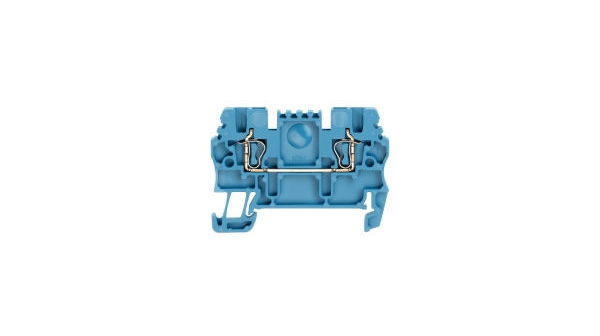 Terminal Block, Tension Clamp, 2 Poles, 500V, 17.5A, 1.5mm², Blue, Pack of 10 pieces