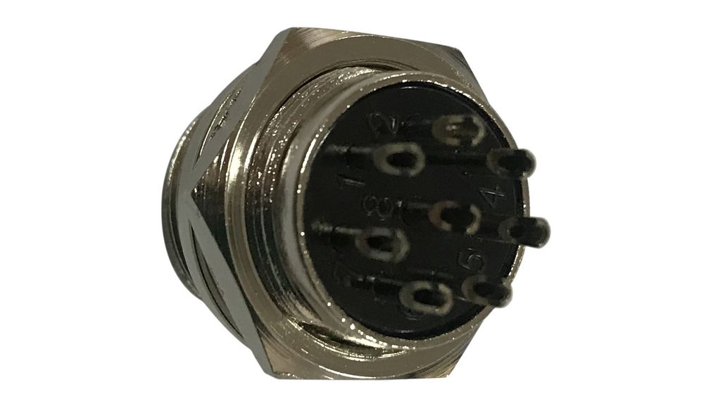 DIN Plug Connector, 4A, 125V, 8 Poles, Plug