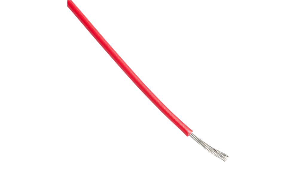 Solid Wire ECA Fluoropolymer 0.03mm² Nickel-Plated Copper Red 2932 305m
