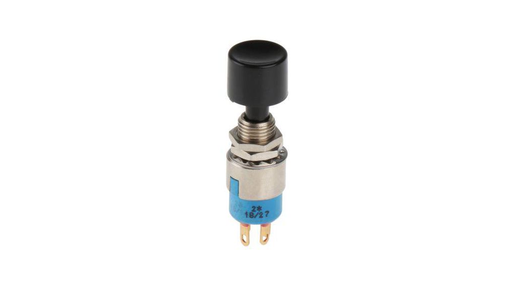 Miniature Push Button Switch, Momentary, Panel Mount, 4.2mm Cutout, SPDT, 250V ac