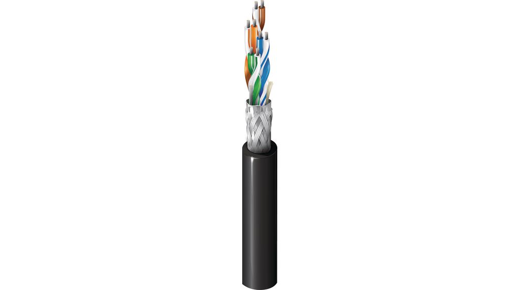 LAN-kábel PVC CAT5e 4x2x0.25mm² SF/UTP Szürke 100m