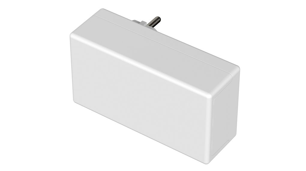 Plastic Connector Enclosure, DE/FR Type F/E (CEE 7/7) Plug, ABS / Polycarbonate, 120x65x40mm, White