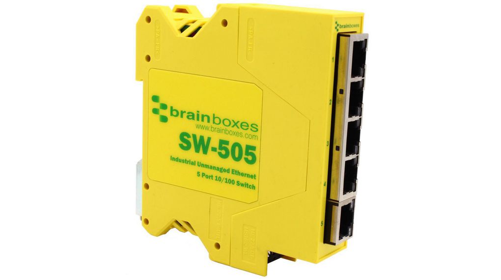 Ethernet-switch, RJ45-portar 5, 100Mbps, Ohanterat