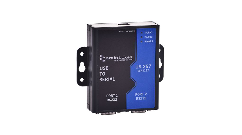 USB till seriell adapter, RS-232, 2 DB9, hane
