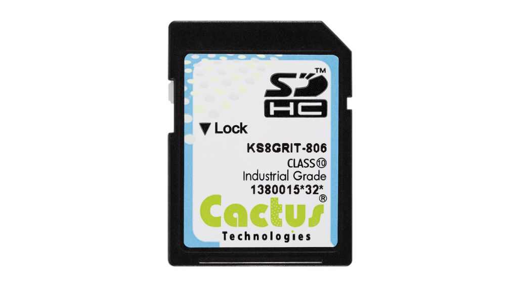 Industrial Memory Card, SD, 2GB, 20MB/s, 17MB/s, Black