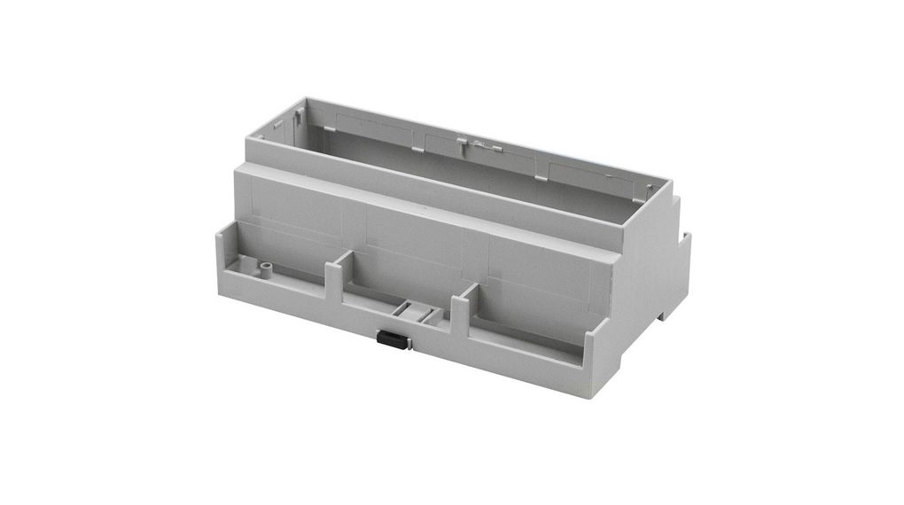 DIN-rail modulebox, formaat 9, open bovenkant, uitgebreide wanden, beide zijkanten open CNMB 90x159x58mm Lichtgrijs Polycarbonaat