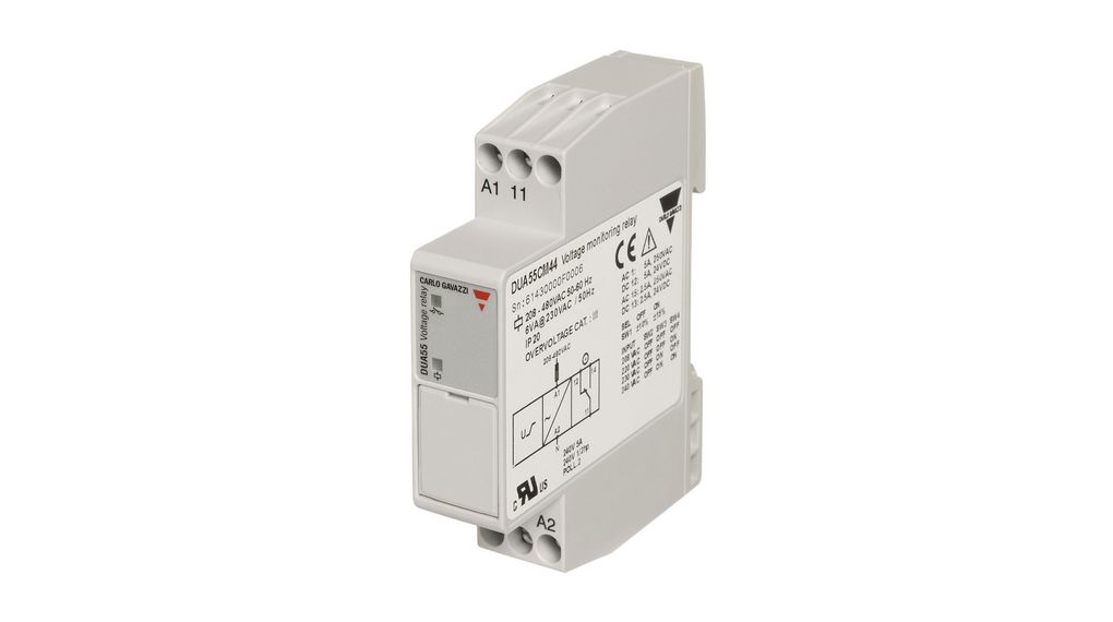 DUA55CM44 | Carlo Gavazzi 1-Phase Monitoring Relay 480V 1CO 5A Screw ...