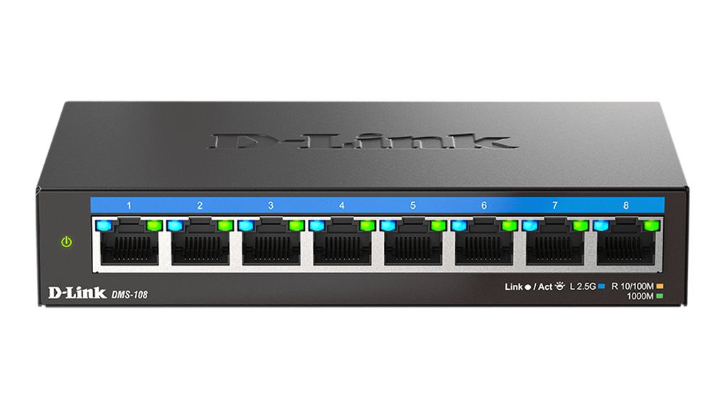 Ethernet-Switch, RJ45-Anschlüsse 8, 2.5Gbps, Unmanaged