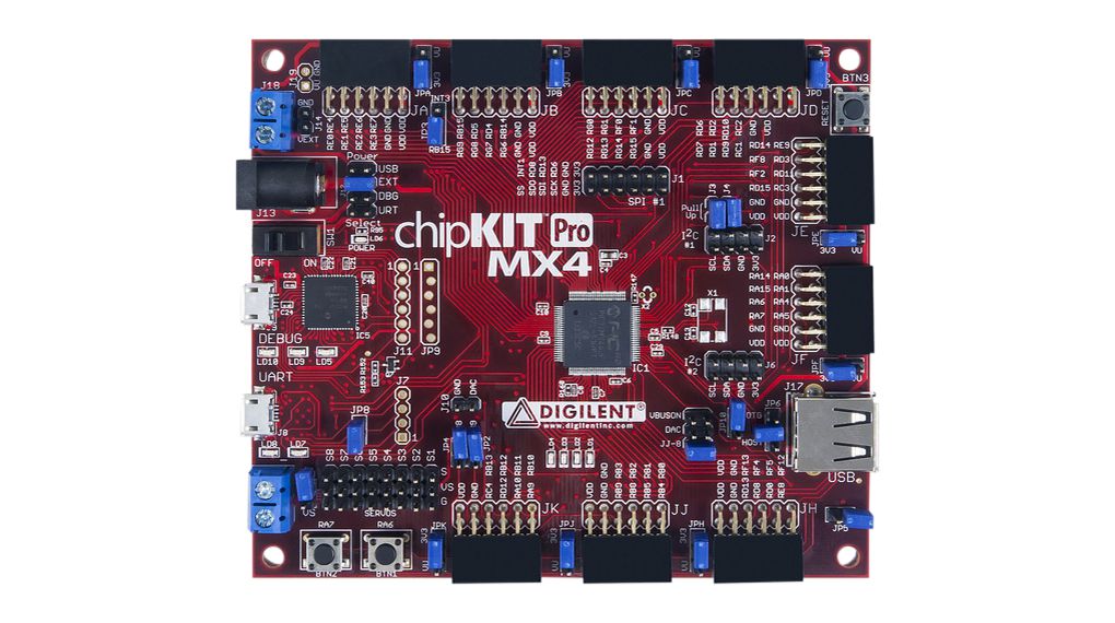 chipKIT™ Pro MX4 Board I²C/SPI/USB/USB OTG/PWM PIC32MX460F512L