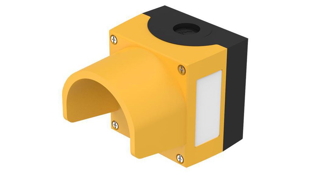 Switch Enclosure with Shroud, 85x112.5x85mm, Black / Yellow, EAO 45 Series