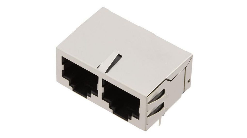 Multiport Modular Jack, RJ45, CAT5, 8 Positions, 8 Contacts, Shielded