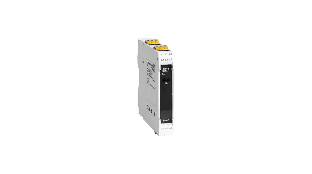 Signaltrenner mit unterem Anschluss Spannungsversorgung, 24V, Fest, Push-In-Anschluss, 0 bis 20 mA / 4 bis 20 mA, RN42