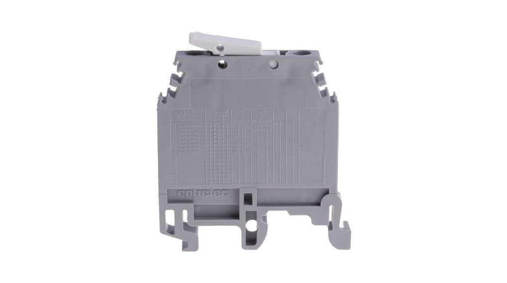 SNA Series Grey DIN Rail Terminal Block, 4mm², Single-Level, Screw Termination
