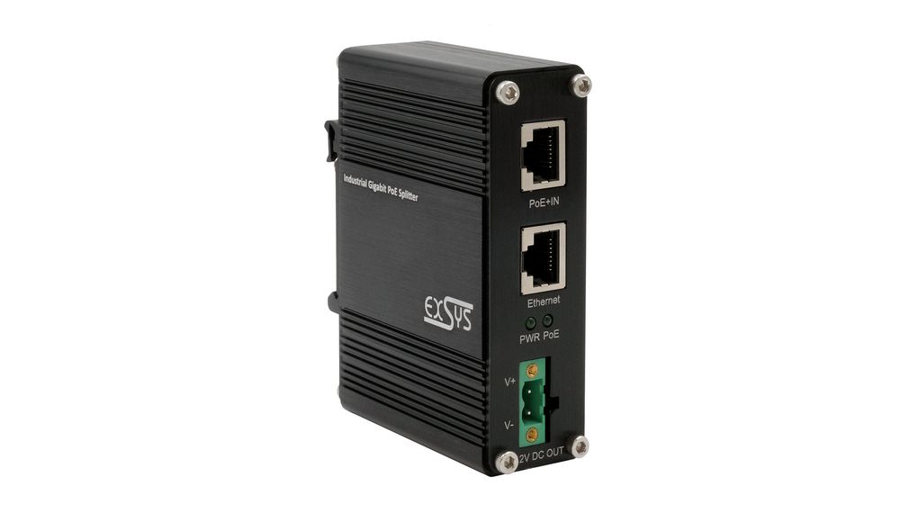 EX-60325 | Exsys PoE Splitter, 1Gbps, RJ45 Ports 2, PoE Ports 1 ...