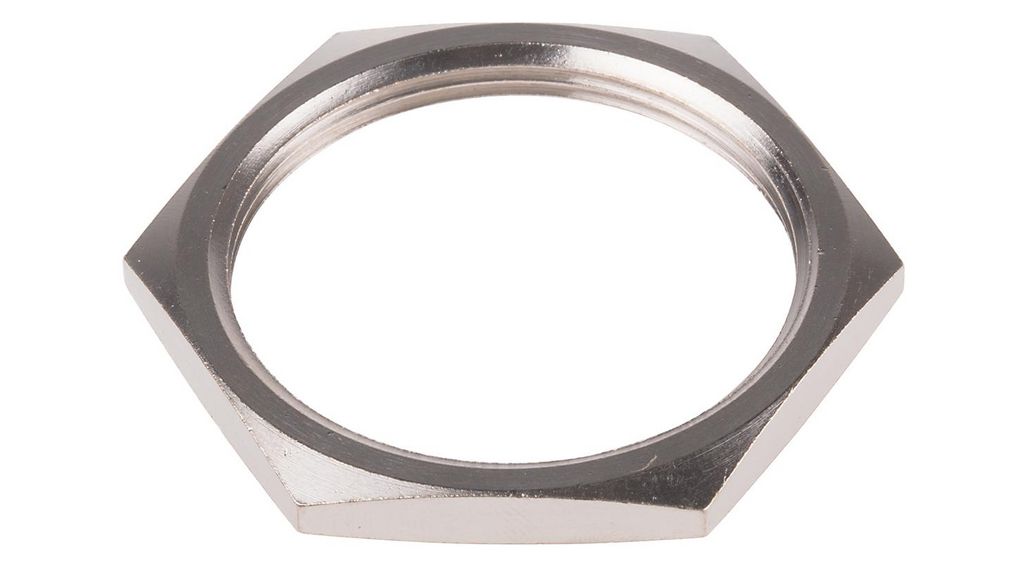 Nickel Brass Cable Gland Locknut, M40 Thread