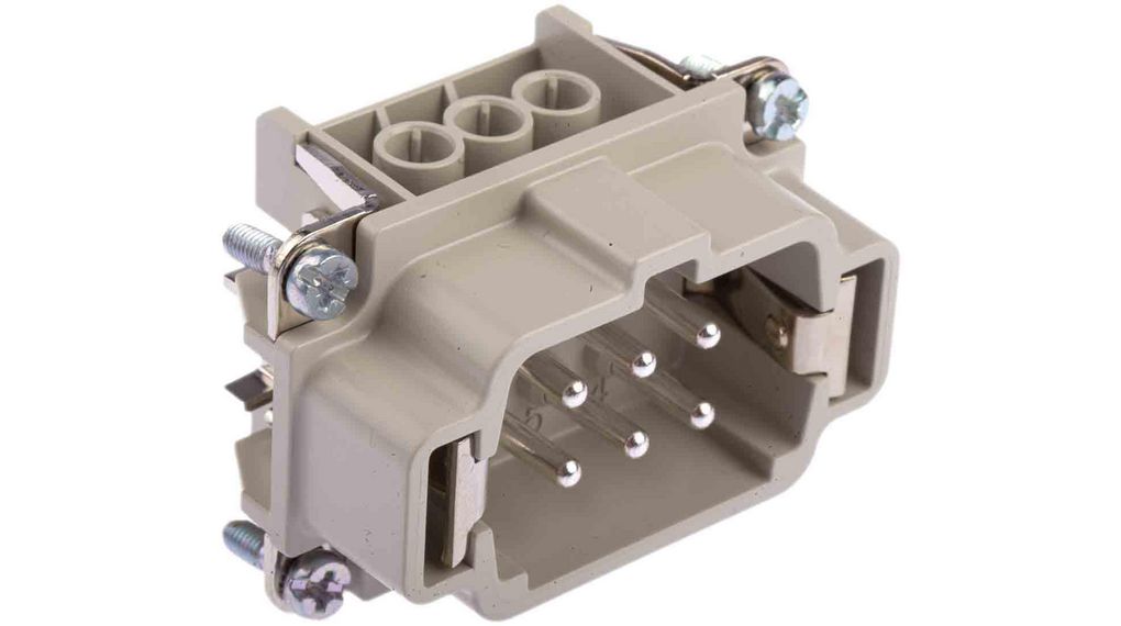 EPIC Connector Insert, 6 Way, 16A, Male, H-BE, Cable Mount, 600 V