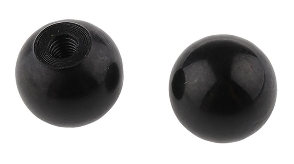 Black Ball Clamping Knob, M4, Threaded Hole, M4, Noir, Lot de 10 pièces