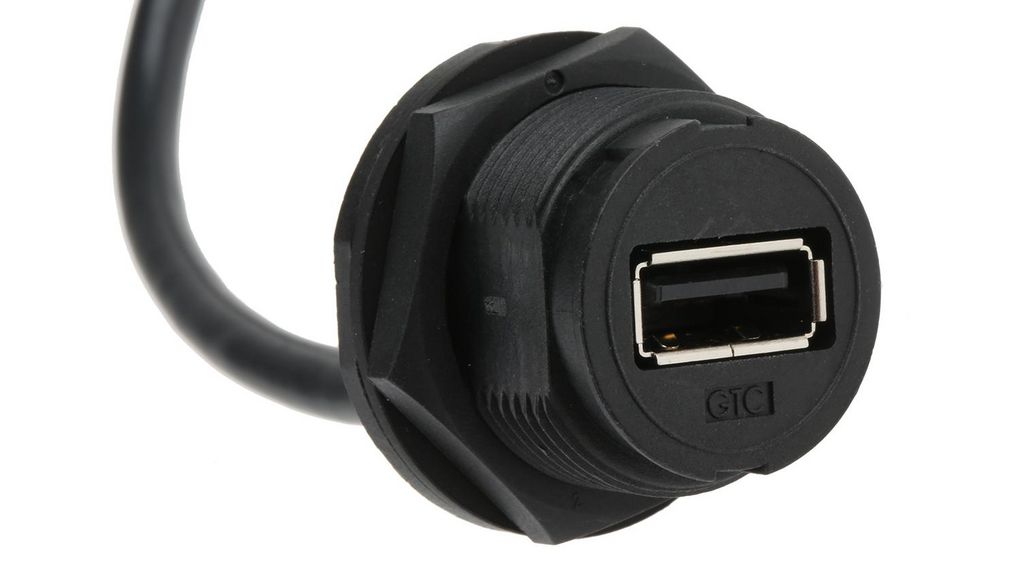 USB 2.0, Female USB A to Male USB A, 200mm