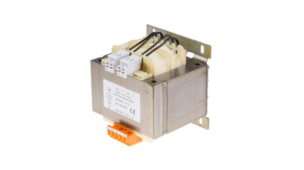 500VA 2 Output Chassis Mounting Transformer, 2 x 115V ac, IEC 61558-2-4 2500VA