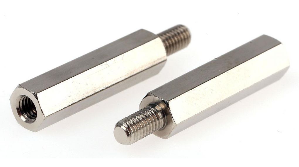 HARWIN Standoff, M3 Thread, 20mm Body, Brass, Male/Female, Pack of 50 pieces