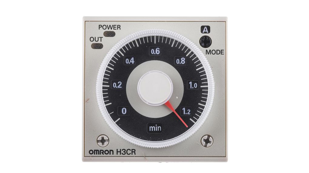 H3CR Series DIN Rail Mount Timer Relay, 100 → 125 V dc, 100 → 240V ac, 2-Contact, 0.05 s →