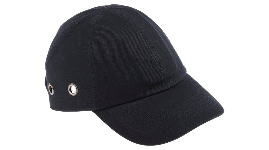 RS PRO Black Long Bump Cap, Cotton