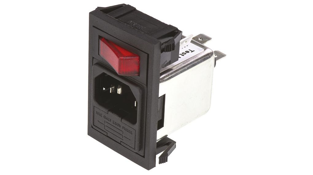 Power Inlet with Switch, 6A, 250V