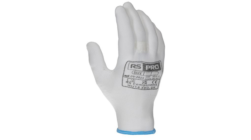 White Polyester General Purpose Glove Liner, Size 11, XXL, 12 ST