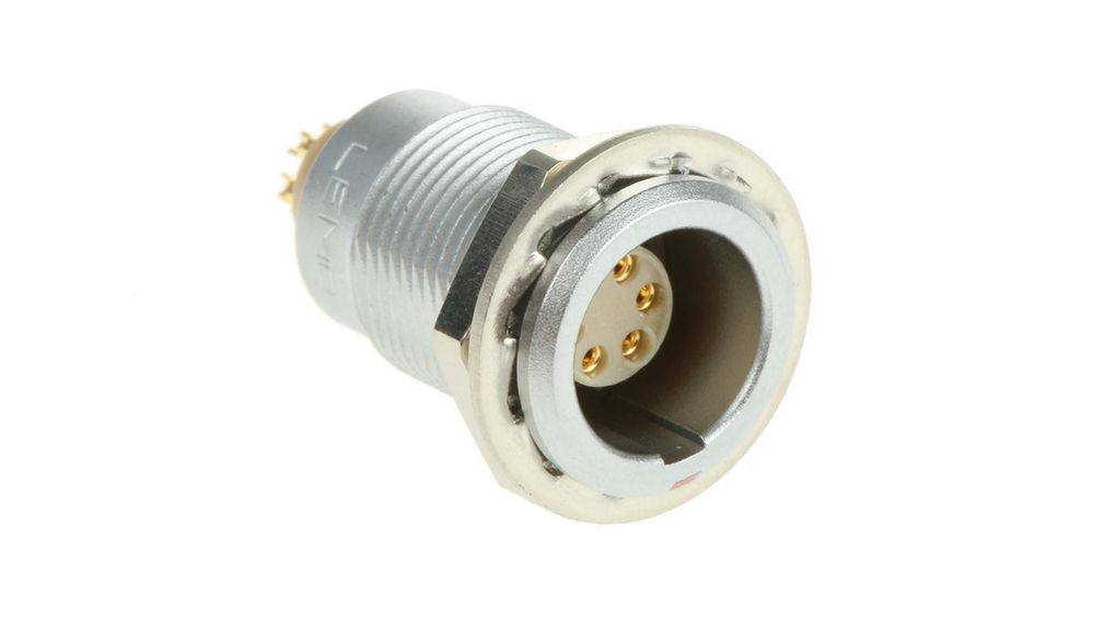 LEMO Circular Connector, 6 Contacts, Panel Mount, Socket, Female, IP50, 0B Series Contacts