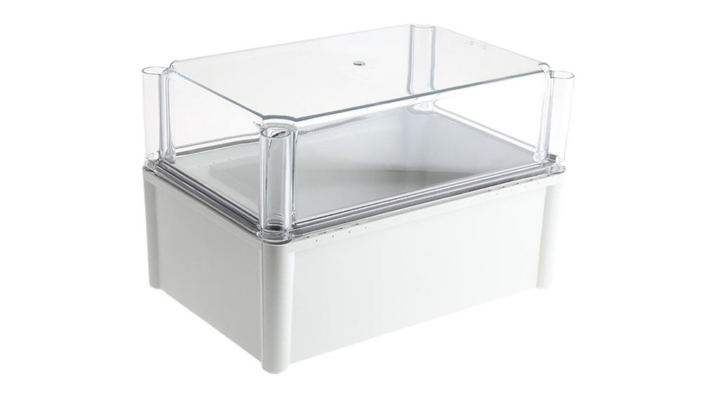 Plastic Enclosure 190x180x280mm Grey Polycarbonate IP66