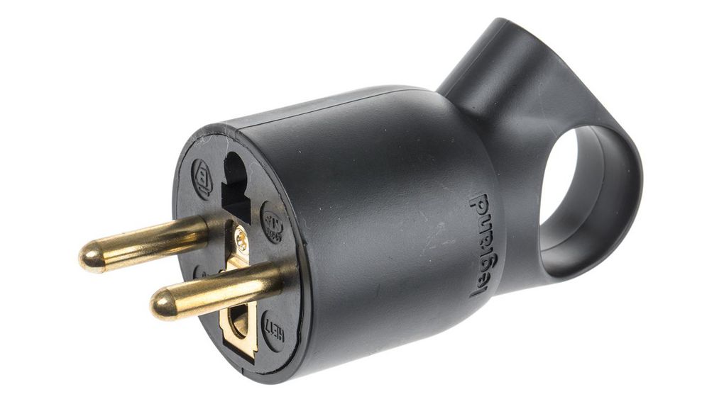 Legrand French Mains Connector, 16A Black, Cable Mount Polymer, 250 V