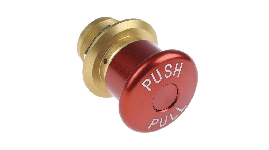 Test Button Panel Mount ES2S41653001 | Apem ES2S Series Pull Release Emergency Stop Push Button ...
