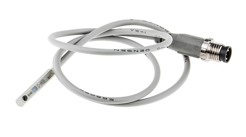 SMC Solid State Pneumatic Sensor, IP67, 24V dc, D-M9, with LED indicator