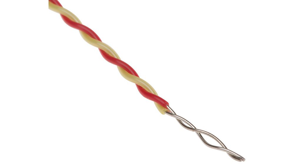 Type K Exposed Junction Thermocouple 1m Length, 1/0.3mm Diameter → +250°C