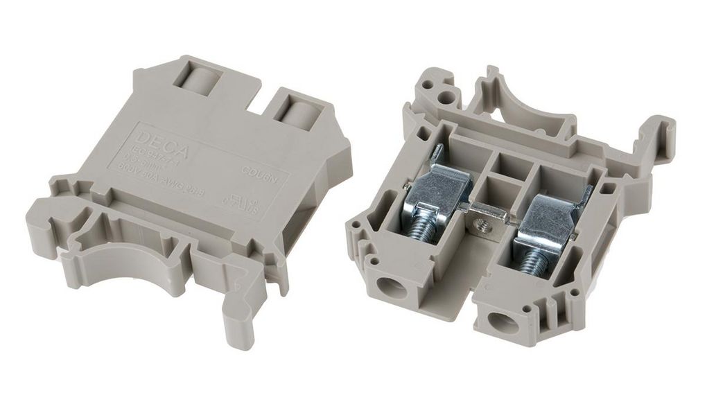 Beige, 6mm², Single-Level, Screw Termination Poles, Pack of 10 pieces