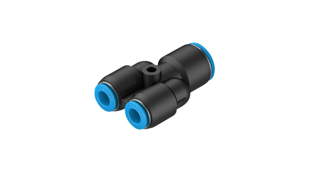 Y-Verschraubung, Druckluft, Messing, 54.3mm, Ø 12 mm, instickskontakt