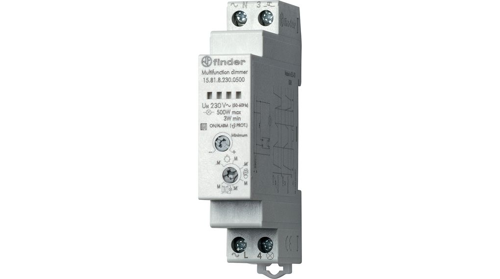 Step relay with dimmer, 230 VAC 500 W