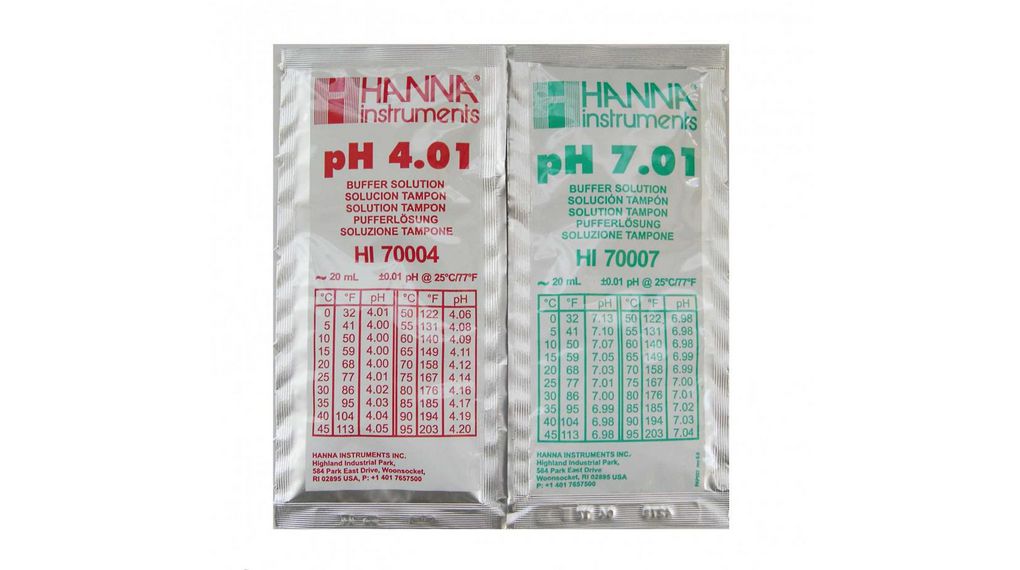 Kalibreringssett, pH 7,01, 4,01; 5 x 20 ml
