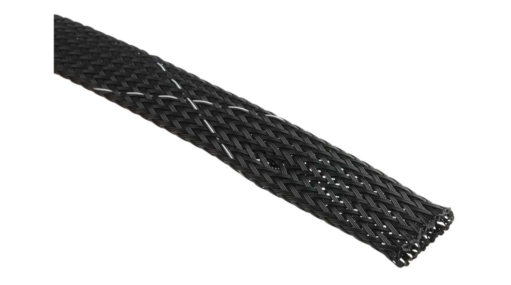 Cable Sleeving 2 ... 6mm Polyester Black / White